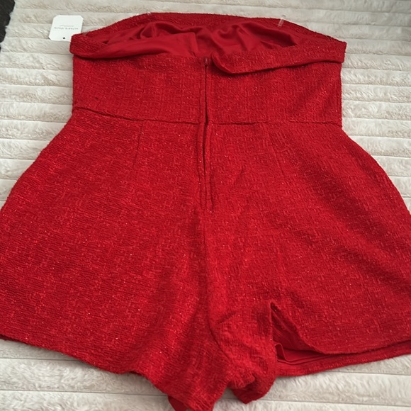 Altr’d State Elle strapless red/ sparkle romper - XL - Picture 3 of 8